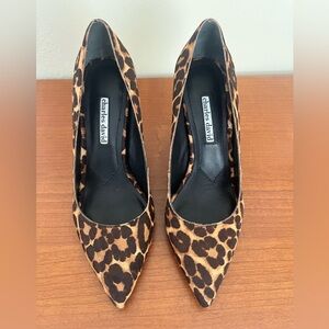 Charles David leopard animal print 3 1/2 heels size 8
